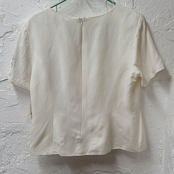 Adrianna Papėll white flower sequence blouse - Picture 3 of 9